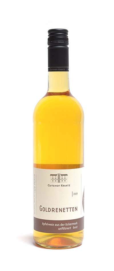 Apfelwein Goldrenetten, 2018, brut, 750 ml